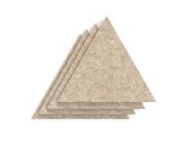 Sch! Acoustic Wall Tile - Set of 4 - Square Edge - Triangle - Oatmeal Beige