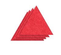 Sch! Acoustic Wall Tile - Set of 4 - Square Edge - Triangle - Poppy Red