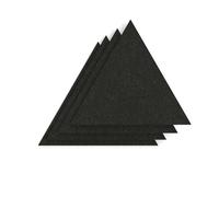 Sch! Acoustic Wall Tile - Set of 4 - Square Edge - Triangle - Raven Black