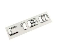 SCHAAN 3D ABS Chrome Letters Car Rear Trunk Emblem Badge Sticker C43 C180 C200 C220 C300 C350 Logo Fit For Mercedes W205 W204 Accessories Car Stickers (Color : C180)