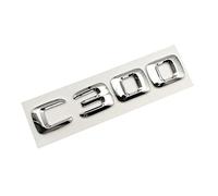 SCHAAN 3D ABS Chrome Letters Car Rear Trunk Emblem Badge Sticker C43 C180 C200 C220 C300 C350 Logo Fit For Mercedes W205 W204 Accessories Car Stickers (Color : C300)