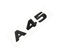 SCHAAN 3D ABS Glossy Black Car Letters Rear Trunk Emblem Badge Lettering A45 Sticker Logo Fit For Mercedes A45 AMG W176 W177 Accessories Car Stickers (Color : Flat Style, Size : Glossy Black)