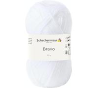 Schachenmayr Bravo 9801211-08224 White Hand Knitting Yarn, Crochet Yarn