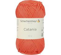 Schachenmayr Catania Hand Knitting Wool/Yarn Cotton, 11.5 x 6 cm, Cotton, coral, 11,5 x 5,2 x 6 cm