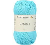 Schachenmayr Catania Hand Knitting Wool/Yarn Cotton, 11.5 x 6 cm, Cotton, turquoise, 11,5 x 5,2 x 6 cm