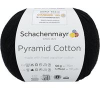 Schachenmayr Pyramid Cotton, 50 g Black Hand Knitting Yarn