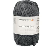 Schachenmayr Wash and felt it! 9812942 hand knitting yarn, felt yarn, virgin wool, yarn, wool, charcoal, 14 x 7.5 x 7 cm