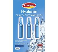Schaebens Hyaluronic beauty shot, more moisture and plumping, ampoules with duo hyaluronic acid, hypoallergenic and vegan