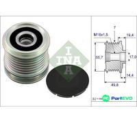 Overrunning Alternator Pulley fits MERCEDES CLC180 CL203 1.8 08 to 11 M271.946