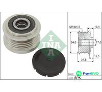 INA 535 0278 10 Alternator Freewheel Clutch
