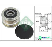 INA 535 0345 10 Alternator Freewheel Clutch
