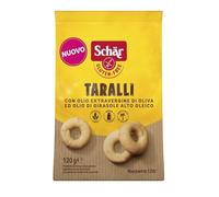 Schär, Gluten-Free Taralli with Virgin Olive Oil Extra and Sunflower Oil, Salty Snack, Gluten-Free, 120 g Bag, Perfect Aperitif Snack
