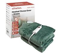 Schallen 120x160cm Soft Heated Warm Throw Over Blanket with Timer and 10 Heat Settings (Forest Green)
