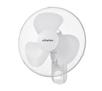 Schallen 16" 40cm Oscillating Wall Mounted Air Cool Fan with 3 Speed Settings, Timer & Remote Control (White)