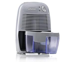 Schallen 500ml Mini Portable Compact Air Dehumidifier for Damp, Mould, Moisture in Home, Kitchen, Bedroom, Caravan, Office, Garage, Bathroom, Basement (Grey)
