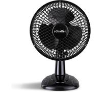 Schallen 6" Small Electric Modern Portable Air Cooling Fan With Tilt Feature For Desk, Office, Home & Travel Use - Black