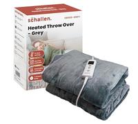 Schallen Grey Soft Heated Warm Throw Over Blanket with Timer and 10 Heat Settings 120x160cm