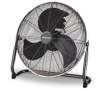 Schallen Gunmetal Grey Black Metal High Velocity Cold Air Circulator Adjustable Floor Fan with 3 Speed Settings (9")