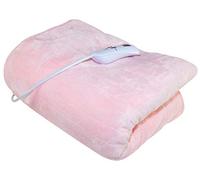 Schallen Luxury Soft Heated Warm Throw Over Blanket with Timer & 10 Heat Settings - 120x160cm (Pink)