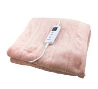Schallen Luxury Soft Heated Warm Throw Over Blanket With Timer & 10 Heat Settings - Pink