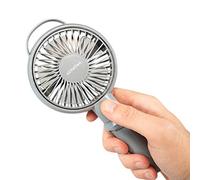 Schallen Mini Portable Rechargeable Lightweight Handheld Electric USB Fan with Foldable Handle (Grey)