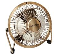 Schallen Mini Portable USB Powered Desktop Office Computer, PC, Mac, Laptop Cooling Desk Table Fan (Champagne Gold)