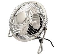 Schallen Mini Portable USB Powered Desktop Office Computer, PC, Mac, Laptop Cooling Desk Table Fan (Chrome)