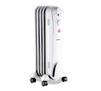 Schallen Portable Electric 1000W with 5 Fin Slim Oil Filled Radiator Heater for Home and Office Use with Adjustable Temperature Thermostat, 3 Heat Settings & Safety Cut Off (White, 1000W)