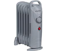Schallen Portable Electric Slim Oil Filled Radiator Heater with Adjustable Temperature Thermostat, 3 Heat Settings & Safety Cut Off (Grey, 800W | 6 Fins)