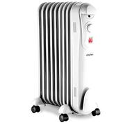 Schallen Portable Electric Slim Oil Filled Radiator Heater with Adjustable Temperature Thermostat, 3 Heat Settings & Safety Cut Off (2000W | 9 Fin)