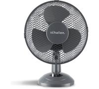 Schallen Small 9" Portable Desk Table Oscillating Cooling Fan With 2 Speed Setting & Quiet Operation In Grey