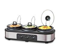 Schallen Stainless Steel Triple Slow Cooker (1 Litre X 3)