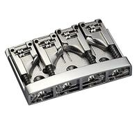 Schaller 3D-4 Bass Bridge - Nickel Flatmount Bridge for Electric Bass - Pack of 1