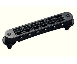 Schaller GTM Bridge - Black Chrome - Non Reverse Tune-o-matic Bridge for Electric Guitar in Les Paul™ Style - 1 Piece