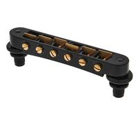 Schaller GTM Bridge - Black Chrome - Non Reverse Tune-o-matic Bridge for Electric Guitar in Les Paul™ Style - 1 Piece
