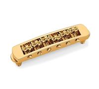 Schaller STM BRIDGE - GOLD - NON-REVERSE - Roller Bridge for Electric Guitar in Les Paul™ Style - 1 Piece