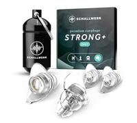 Schallwerk ® Strong+ Daily - Discreet Ear Protection Earplugs - Dampen Noise & Maintains Sound Quality - Transparent Ear Plugs - Ear Plugs Suitable for Music, Everyday Life, Work & Learning