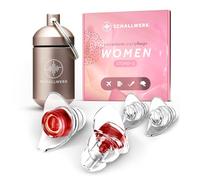 Schallwerk Women+ Earbuds, Transparent, Modern, 32 Decibels Noise Attenuation, Reusable, Silicone, Pair (Pack of 1), Perfect for Festivals, Parties, Learning, Everyday Noise Reduction