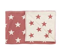 Schardt 15 001 196 Knitted Blanket Big Star, Sunset Red, Red