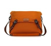 SCHARLAU Air Force One BR12-N08OR Men's Shoulder Bag in Orange Fabric and Leather, orange, 40 x 32 x 14 cm, shoulder bag