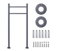 SCHARTEC SBS-2 Letterbox Stand Anthracite Letterbox Stand Freestanding Bracket Silver Two Legs Post Earth