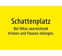 Schattenplatz - Drink Enough in Heat and Take Breaks - Sticker A4: 297 x 210 mm - Without Graphics, Text Only