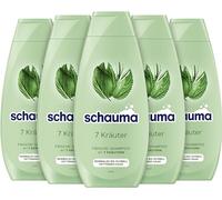 Schauma 5x400ml SHAMPOO 7 Herbs, Normal to Oily Hair - Fresh Shampoo for Hair Colour & Cleanser, Unisex, Light Freshness & Shine, 2000 milliliters