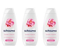 Schauma Detangling Shampoo Silk Comb (3 x 400 ml), Hair Shampoo Nourishes without Additional Conditioner, Shine Shampoo for Hard to Comb & Dull Hair, with Rose Oil