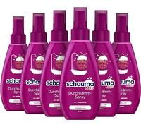 Schauma Schwarzkopf Kids Comb Through Spray Raspberry (6 x 150 ml), Detangling Spray Especially for Children's Hair, for Instant Combing and Untangled Knots Without Pulling