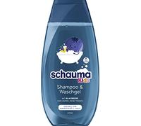 Schauma Schwarzkopf Kids Shampoo & Wash Gel Blueberry (1 x 250 ml), Children's Shampoo Detangles Hair for Easier Combing, with Mild & Fresh Fragrance