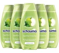 Schauma Schwarzkopf Mild Care Shampoo Gentle Freshness (5 x 400 ml), Hair Shampoo Cleanses Thoroughly Nourishes & Refreshes, Shampoo for Normal Hair, with Apple & Nettle Extract