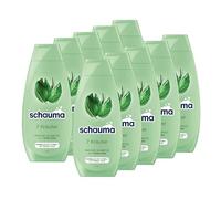 Schauma Schwarzkopf Shampoo 7 Herbs (10 x 400 ml), Hair Shampoo Gives the Hair Structure a Light Freshness, Fresh Shampoo for Normal to Quickly Greasy Hair