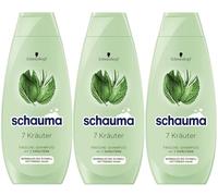 Schauma Schwarzkopf Shampoo 7 Herbs (3 x 400 ml), Hair Shampoo Gives the Hair Structure a Light Freshness, Fresh Shampoo for Normal to Quickly Greasy Hair