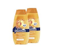 Schauma Schwarzkopf Superfruit & Shine Shampoo Pack of 2 (2 x 2 x 400 ml) with Superfruit Extract Strengthens Hair & Gives a Natural Shine, Silicone-Free & Vegan Formula
